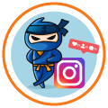 instagram ninja metrisk ikon